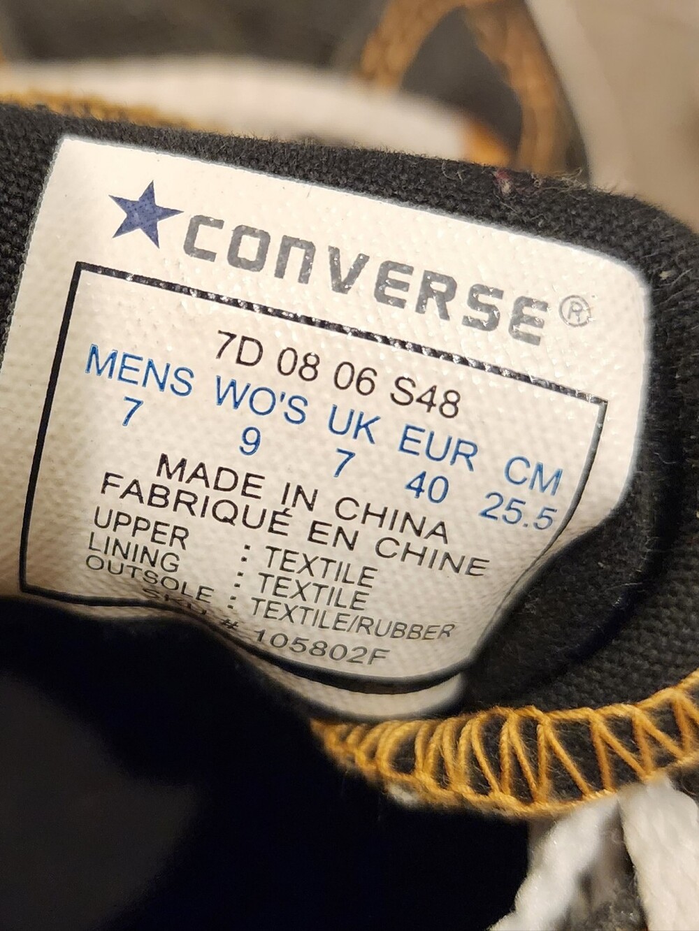 🇮🇳 Converse Mens SZ 7 Womens SZ 9 Black And Yellow - Picture 14 of 14